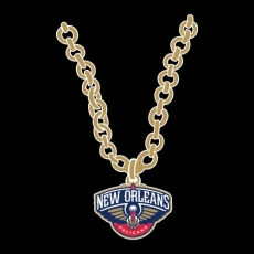 New Orleans Pelicans Necklace logo heat sticker