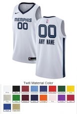 Memphis Grizzlies Custom Letter and Number Kits for Association Jersey Material Twill