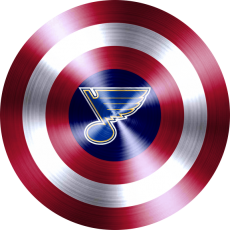 Captain American Shield With St. Louis Blues Logo heat sticker