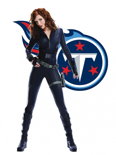 Tennessee Titans Black Widow Logo heat sticker