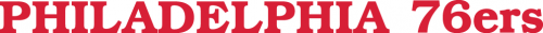 Philadelphia 76ers 2015-2016 Pres Wordmark Logo heat sticker