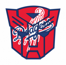 Autobots Los Angeles Dodgers logo heat sticker
