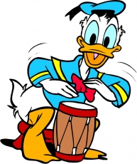 Donald Duck Logo 44 heat sticker