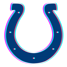 Phantom Indianapolis Colts logo heat sticker