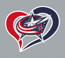 Columbus Blue Jackets Heart Logo heat sticker