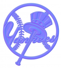 New York Yankees Colorful Embossed Logo heat sticker