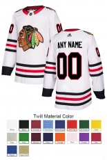 Chicago Blackhawks Custom Letter and Number Kits for Away Jersey Material Twill
