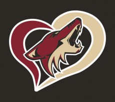 Arizona Coyotes Heart Logo heat sticker