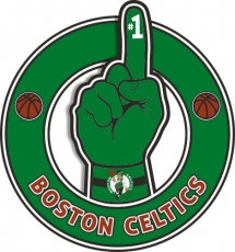 Number One Hand Boston Celtics logo custom vinyl decal