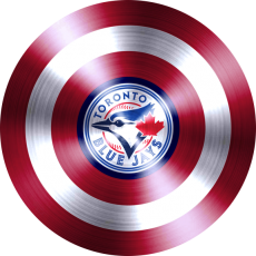 Captain American Shield With Toronto Blue Jays Logo custom vinyl decal