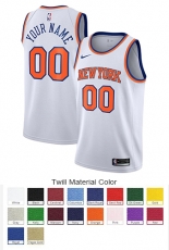 New York Knicks Custom Letter and Number Kits for Association Jersey Material Twill