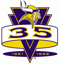 Minnesota Vikings 1995 Anniversary Logo heat sticker
