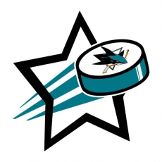 san jose sharks Hockey Goal Star logo heat sticker