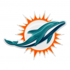 Miami Dolphins Crystal Logo heat sticker