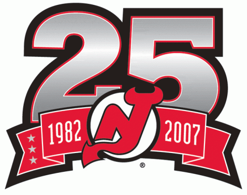New Jersey Devils 2006 07 Anniversary Logo heat sticker