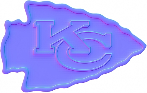 Kansas City Chiefs Colorful Embossed Logo heat sticker