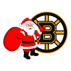 Boston Bruins Santa Claus Logo heat sticker