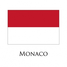 Monaco flag logo heat sticker