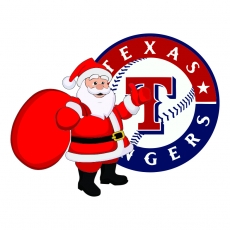 Texas Rangers Santa Claus Logo heat sticker