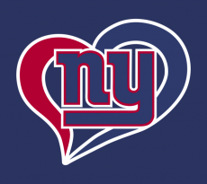 New York Giants Heart Logo heat sticker