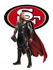 San Francisco 49ers Thor Logo heat sticker