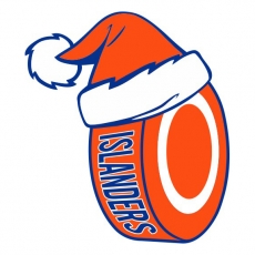 New York Islanders Hockey ball Christmas hat logo heat sticker