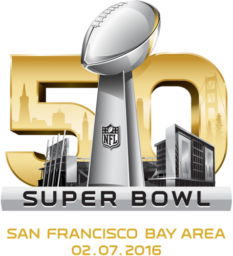 Super Bowl 50 Logo heat sticker