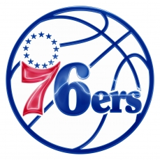 Philadelphia 76ers Crystal Logo heat sticker