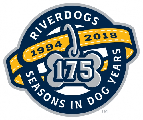 Charleston Riverdogs 2018 Anniversary Logo heat sticker