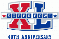 Super Bowl XL Anniversary Logo heat sticker