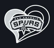 San Antonio Spurs Heart Logo custom vinyl decal