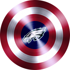 Captain American Shield With Philadelphia Eagles Logo heat sticker