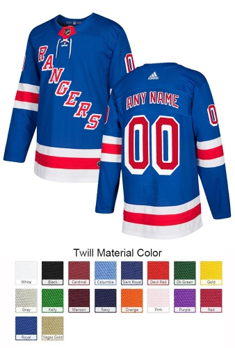 New York Rangers Custom Letter and Number Kits for Home Jersey Material Twill