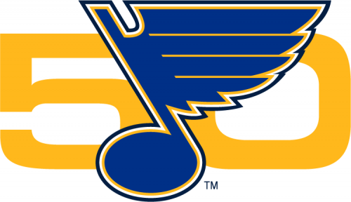 St. Louis Blues 2016 17 Anniversary Logo 02 heat sticker
