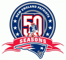 New England Patriots 2009 Anniversary Logo heat sticker