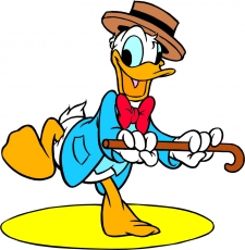 Donald Duck Logo 42 heat sticker