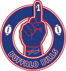 Number One Hand Buffalo Bills logo heat sticker