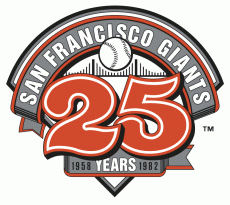 San Francisco Giants 1982 Anniversary Logo heat sticker