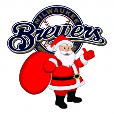 Milwaukee Brewers Santa Claus Logo heat sticker