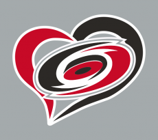 Carolina Hurricanes Heart Logo heat sticker
