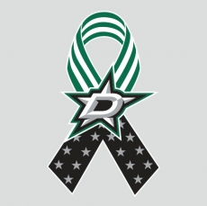 Dallas Stars Ribbon American Flag logo heat sticker