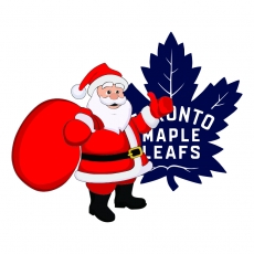 Toronto Maple Leafs Santa Claus Logo heat sticker