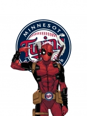 Minnesota Twins Deadpool Logo heat sticker