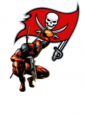 Tampa Bay Buccaneers Deadpool Logo heat sticker