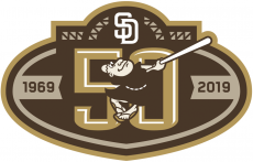 San Diego Padres 2019 Anniversary Logo 01 heat sticker