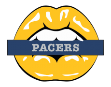 Indiana Pacers Lips Logo heat sticker