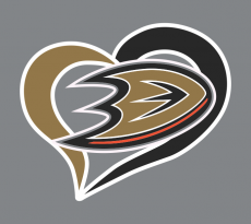 Anaheim Ducks Heart Logo heat sticker