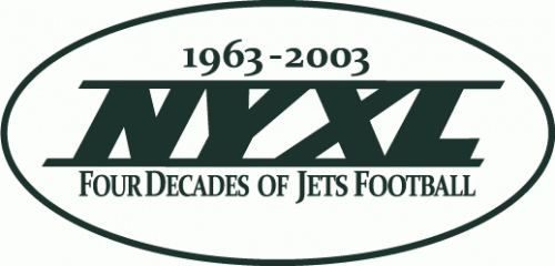 New York Jets 2003 Anniversary Logo heat sticker