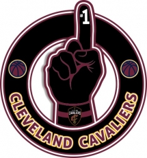 Number One Hand Cleveland Cavaliers logo custom vinyl decal