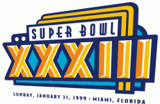 Super Bowl XXXIII Logo heat sticker